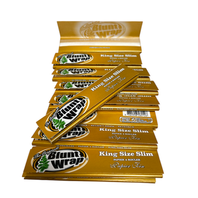 BLUNT WRAP GOLD ROLLING PAPER 10 CARNETS