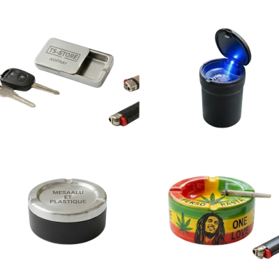 cendrier de poche-led voiture-perso rasta