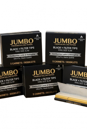 Jumbo Paper Black + Filters Tips 5 carnets