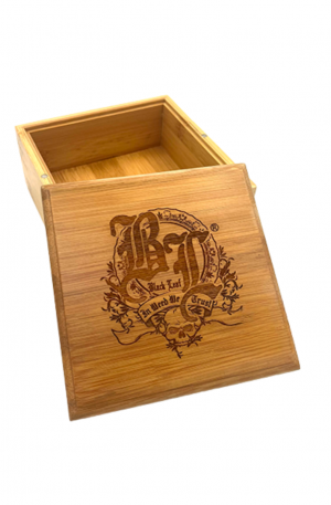 boîte de rangement en bois Black Leaf