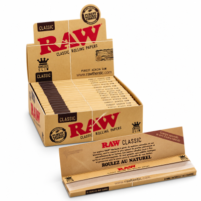 RAW SLIM CLASSIC ROLLING PAPER 10 CARNETS