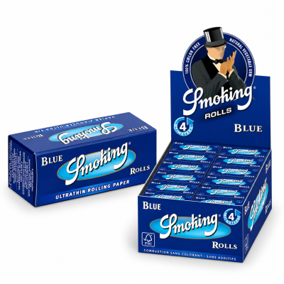 SMOKING BLUE ROLLS 4 ROULEAUX