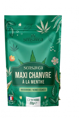 infusion CBD Sensavea Maxi Chanvre 70% à la menthe