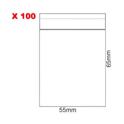 sachets zip de dimensions 55x65 mm