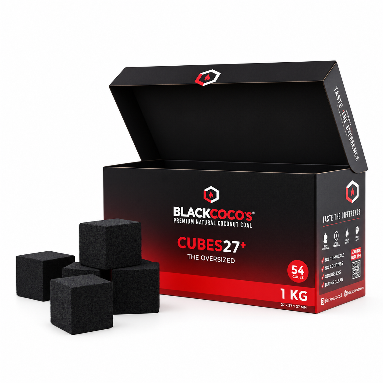 CHARBON BLACK COCO CUBE 27MM - 1KG