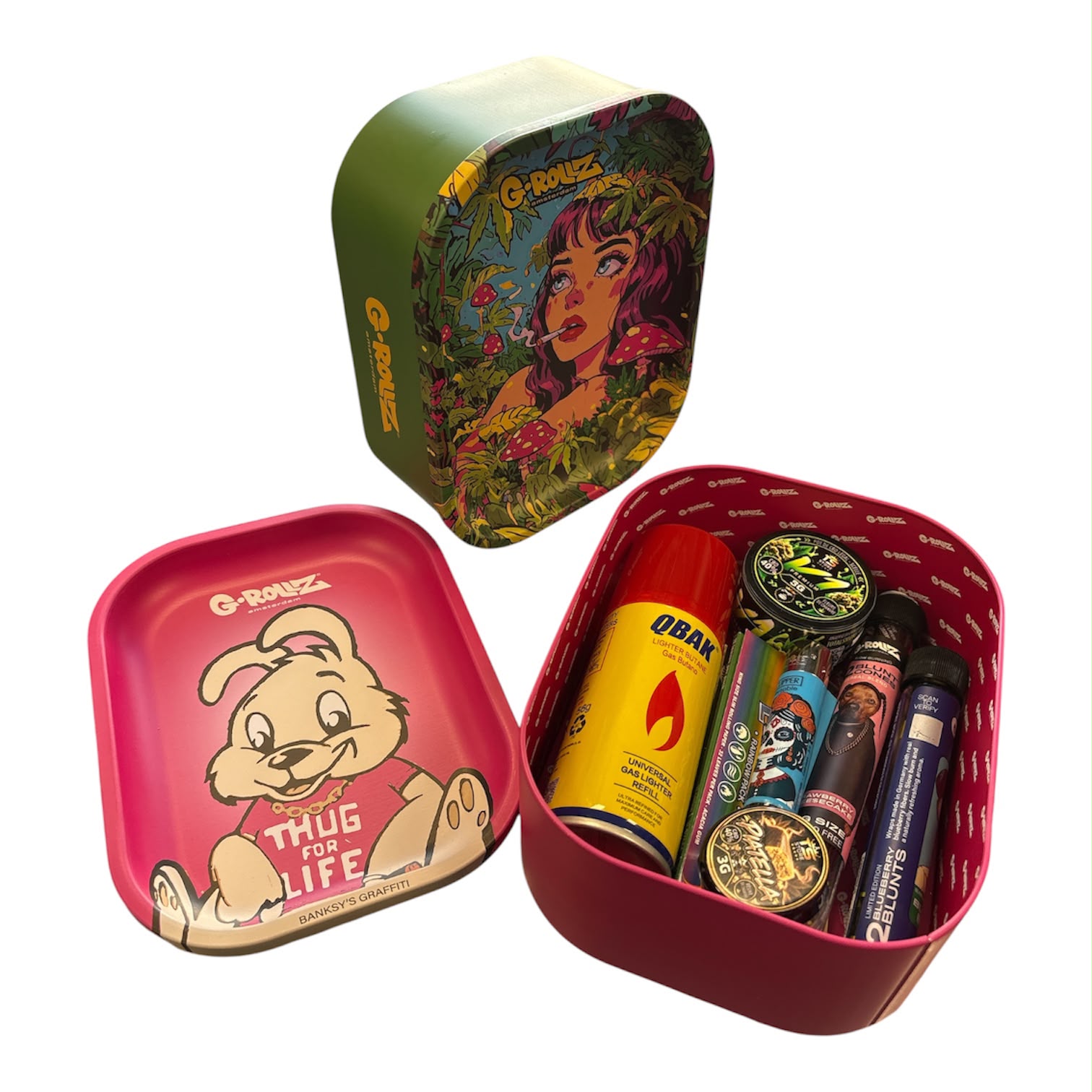 Boîte de rangement G-Rollz avec couvercle plateau à rouler