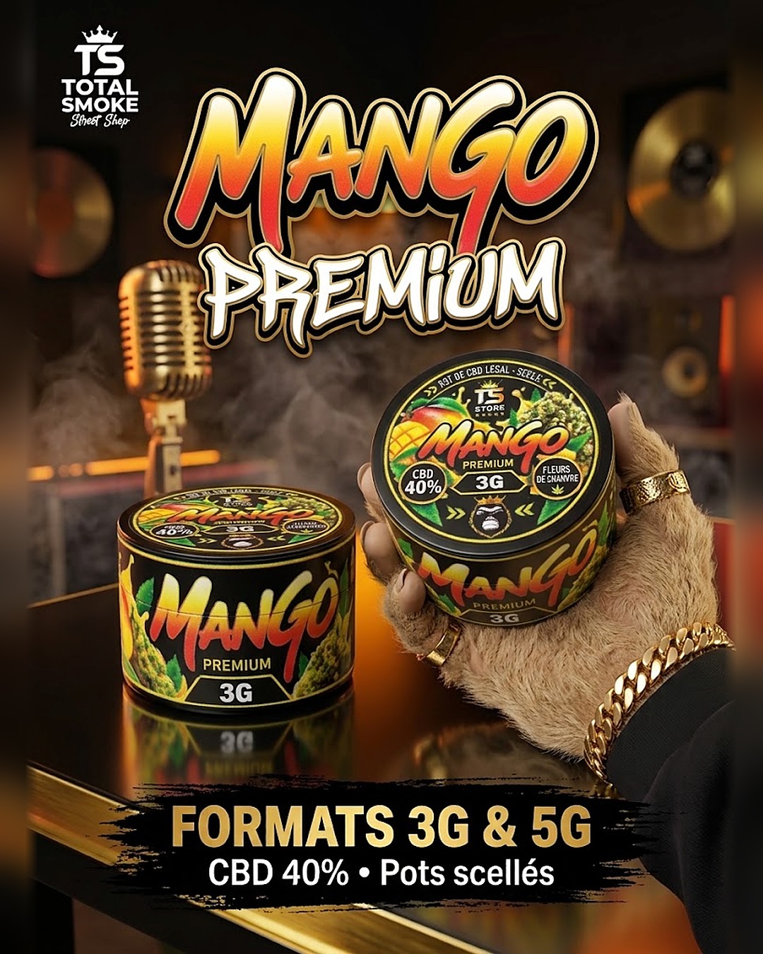 Pot CBD MANGO Premium formats