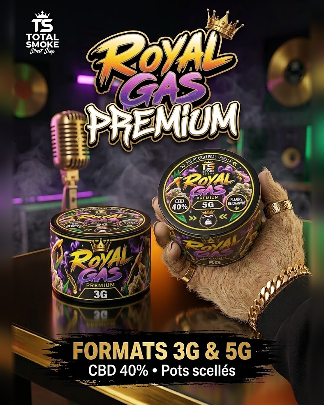 Pot CBD ROYAL GAS Premium formats